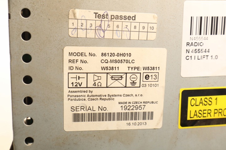 RADIO CITROEN C1 I LIFT 86120-0H010