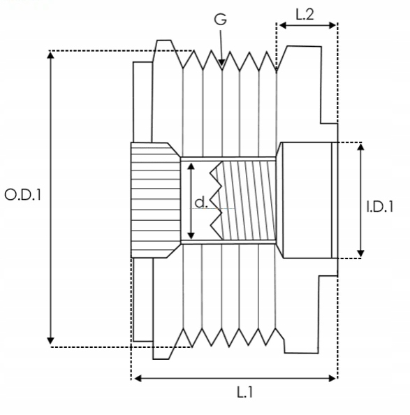 ALTERNATEUR EMBRAYAGE UNIDIRECTIONNEL AS-PL AFP0067