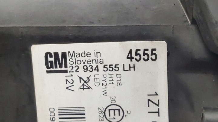 PHARE AVANT GAUCHE OPEL INSIGNIA A XÉNON ROTATIF 22934555