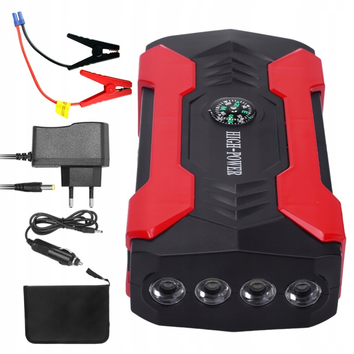 PUISSANT JUMP DÉMARREUR BOOSTER DÉMARRAGE 400-800A POWERBANK LED DÉMARREUR 28AH