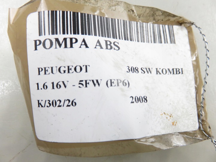 POMPE ABS PEUGEOT 308 SW UNIVERSEL 0265951134