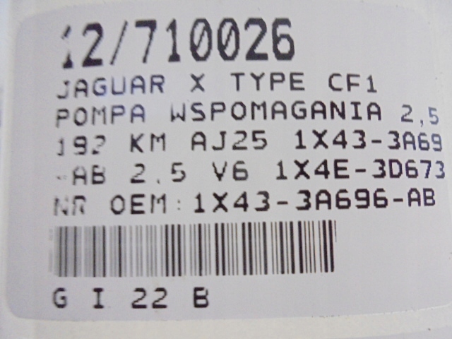 JAGUAR X TYPE CF1 POMPE AMPLIFICATEUR 1X43-3A696-AB 2,5 V6 1X4E-3D673-AA