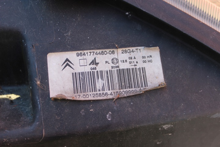 CITROEN C3 PLURIEL 2003 R PHARE GAUCHE AVANT 9641774480