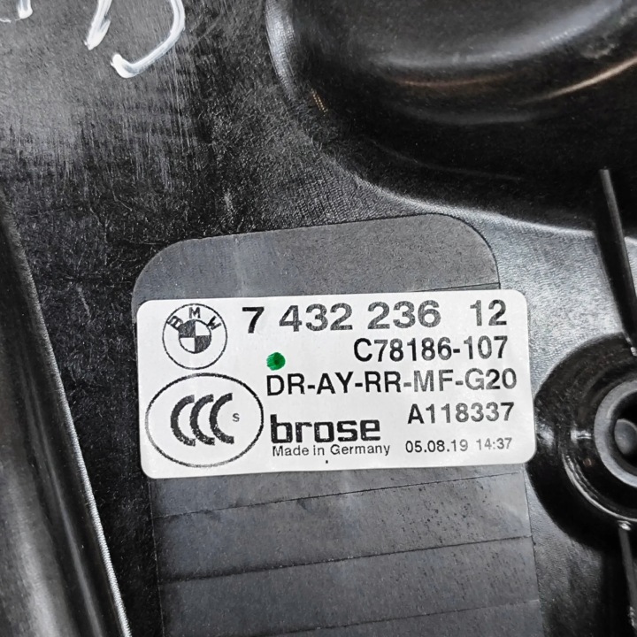 ÉLÉVATEUR VITRES ARRIÈRE DROITS PORTES BMW 3 (G20, G28) 8495868 28990974