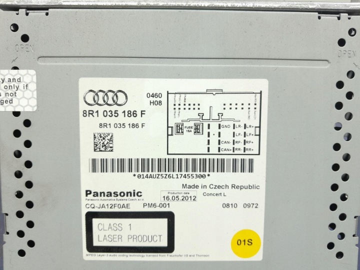 AUDI A4 B8 LIFT 11- RADIO CD D'USINE 8R1035186F