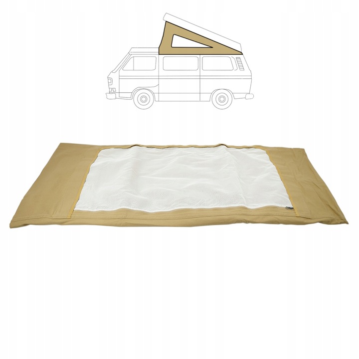 NAMIOT DE TECHO COLOR BEIGE 3 VENTANAS VW BUS T3 WESTFALIA 