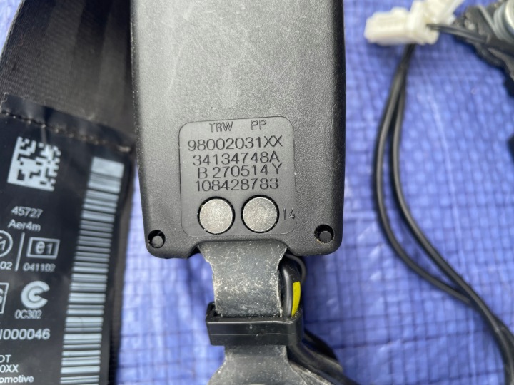 PEUGEOT 308 T9 SW UNIVERSEL ARRIÈRE CEINTURES DE SÉCURITÉ SERRURES SROBY