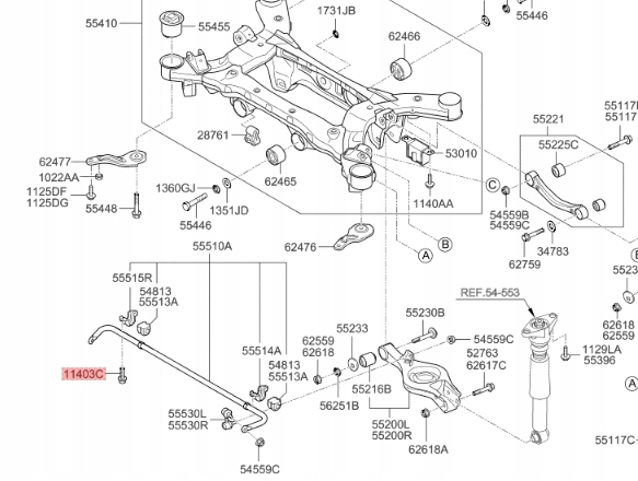 VIS COLLIER STABILISATEUR SUSPENSIONS HYUNDAI SANTA FE OE 11406 10206K