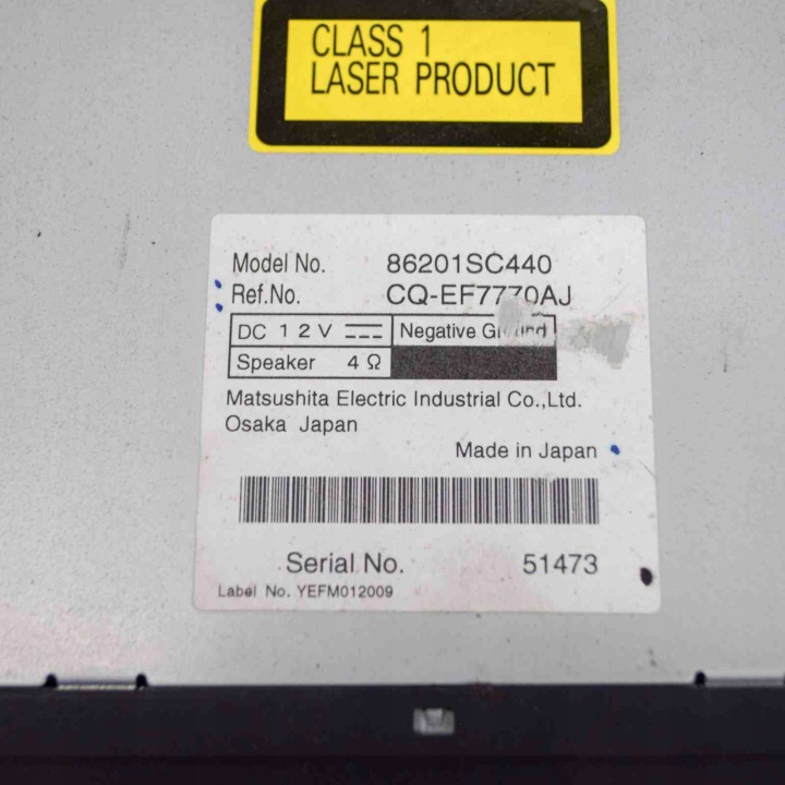RADIO SANS NAVIGATION SUBARU FORESTER (SH_) CQEF7770AJ 15047545 2.0L 108KW