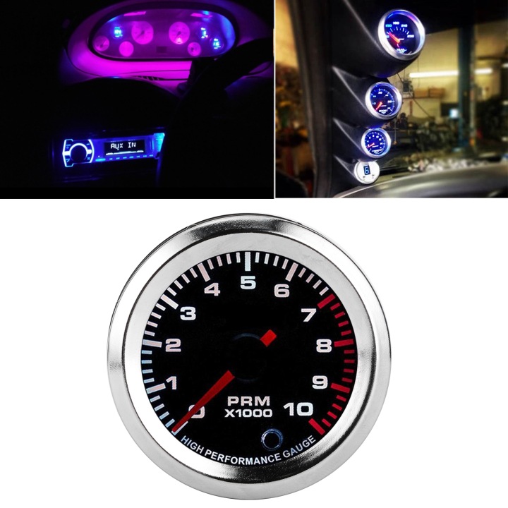 COMPTEUR INDICATEUR 52MM COMPTE-TOURS RPM 7 COULEUR