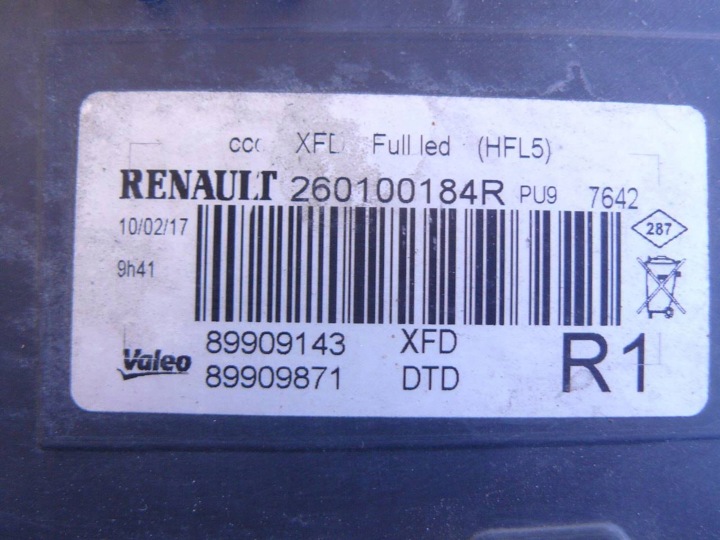 RENAULT TALISMAN PHARE AVANT DROITE COMPLET LED