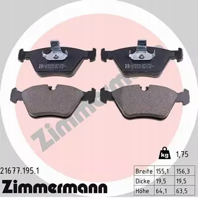 ZIMMERMANN TARCZE+KLOCKI P+T BMW 5 E39 296MM