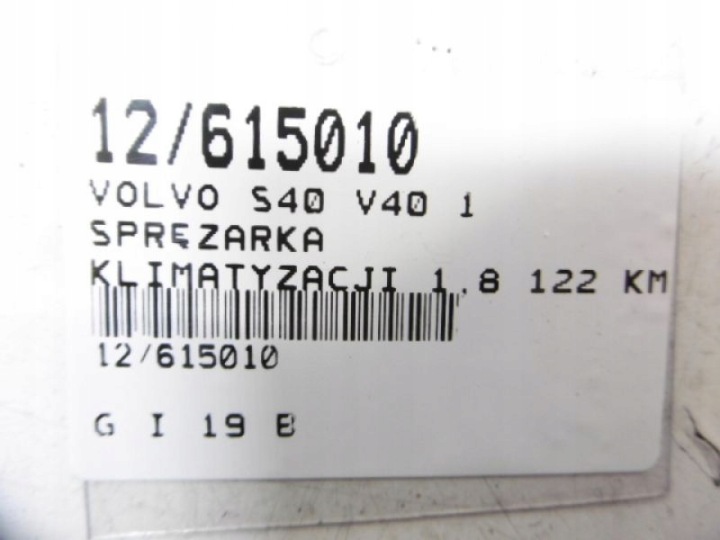 V40 COMPRESSEUR 1,8 2,0 16V 870858 30899721