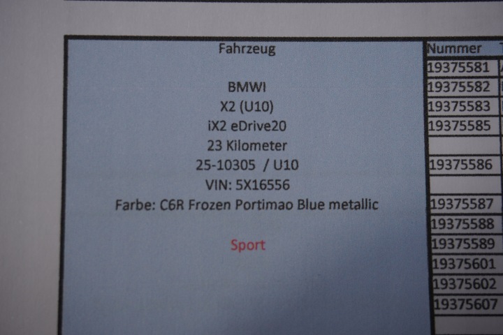 CAPOT PARE-CHOCS PHARES BMW 2 PIÈCES U10 MODULE C6R 23KM
