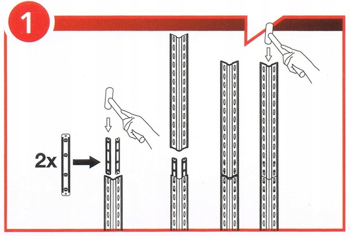 DUZY, STABILNY, POWERFUL REGAL AR-SHELVING 1200 KG 