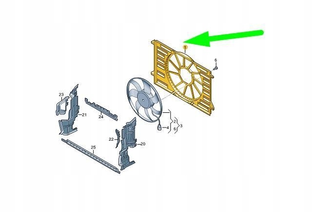 OE VAG 8W0121207 CHÂSSIS VENTILATEUR AUDI A4 16-