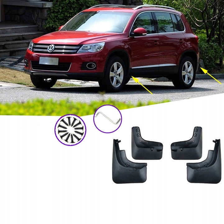 GUARDABARROS PARA VW TIGUAN MK1 2007-2015 PARTE DELANTERA PARTE TRASERA 