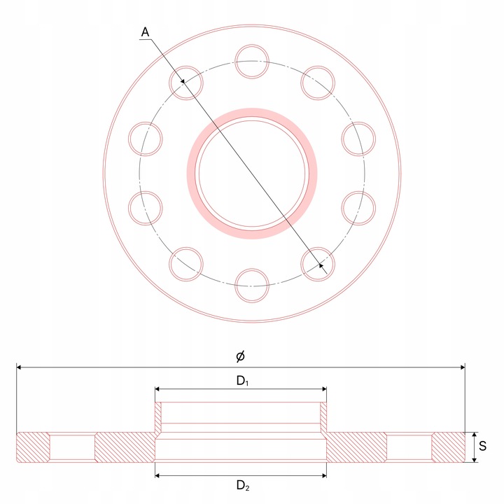 Dystansе przelotowe FIAT 500X Croma II (194) 20mm 5x110 65.1