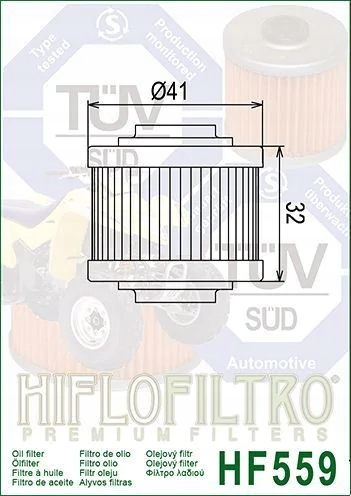 HIFLO FILTRO ACEITES HF559 MOTOCYKLE 