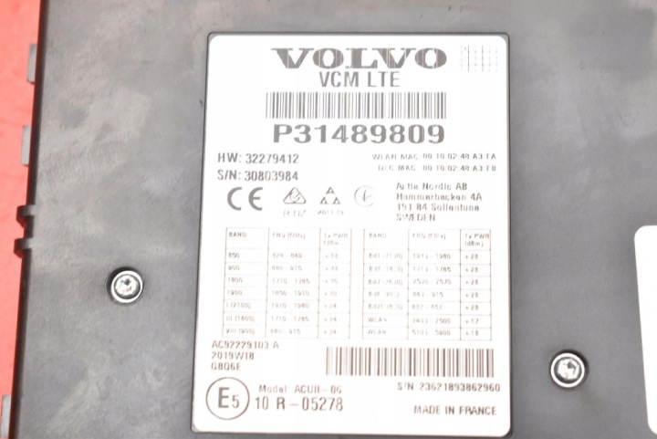 CONTRÔLEUR MODULE VCM LTE 31489809 VOLVO S90 2 II 2.0 D4 190 KM 16-20