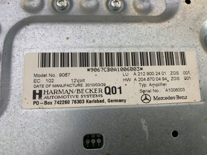 MERCEDES E CLASSE W212 HAUT-PARLEURS HARMAN KARDON ENSEMBLE