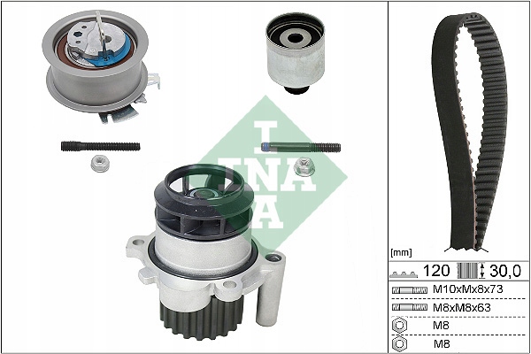 INA 530 0201 30 BOMBA DE REFRIGERACIÓN + JUEGO CORREA DISTRIBUCIÓN 