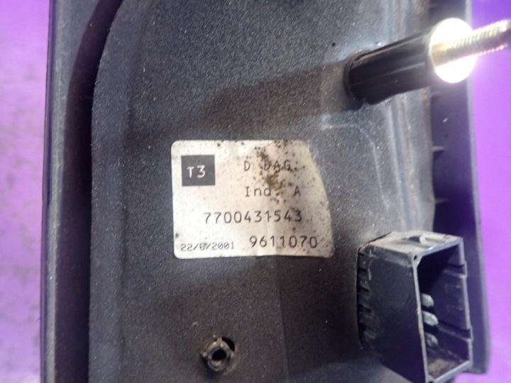 RENAULT SCENIC I 99-03 RESTYLAGE RÉTROVISEUR DROIT ÉLECTRIQUE 7700431543 MV632 7 GOUPILLE