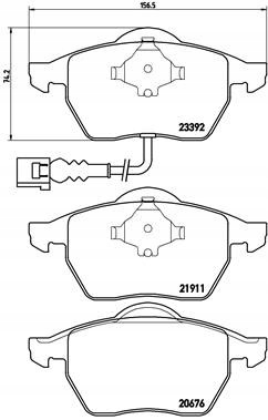 BREMBO P 85 045 JUEGO ZAPATAS HAMULCOWYCH, HAMULC 