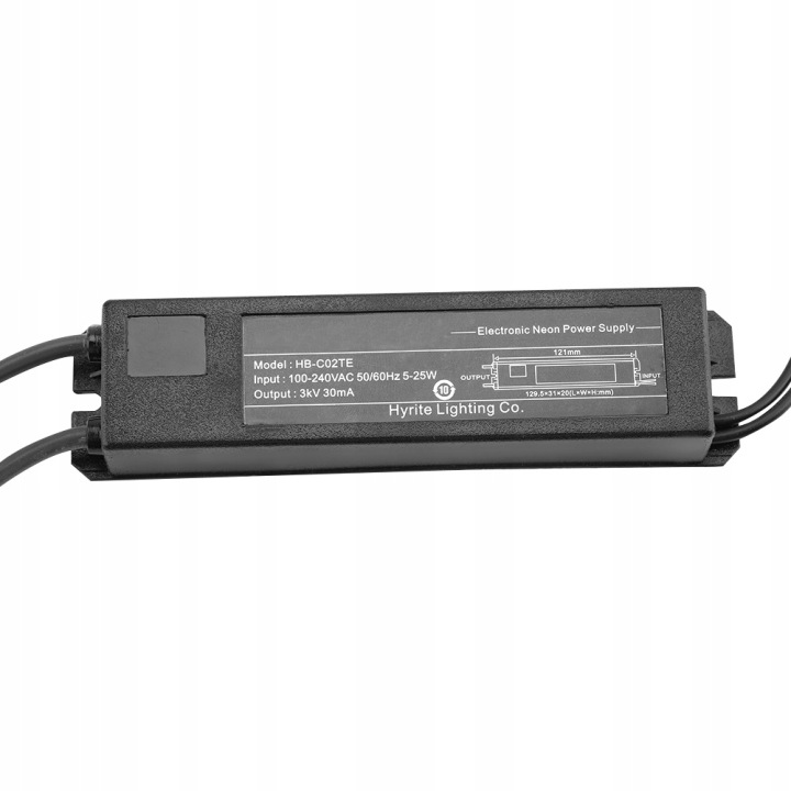 TRANSFORMATEUR NEONOWY 3KV 30MA 5-25W ALIMENTATION NEONU