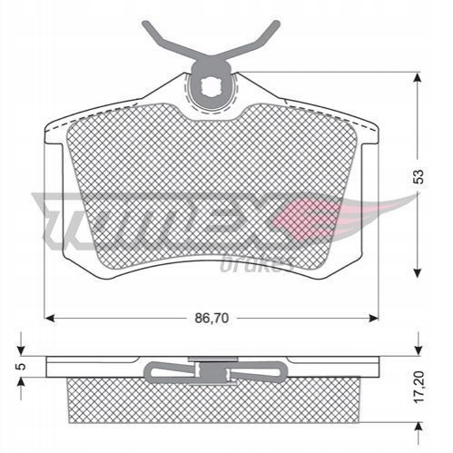 TRINKELĖS STABDŽIŲ - TOMEX BRAKES - TX 10-781 - AŠIS GAL. nuotrauka 15