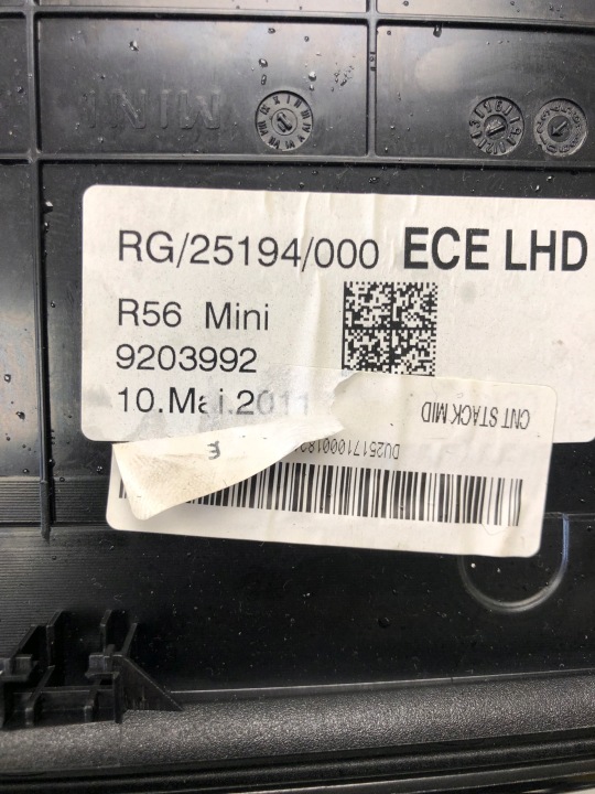 BOÎTE À GANTS CONSOLES MINI R55 9203992