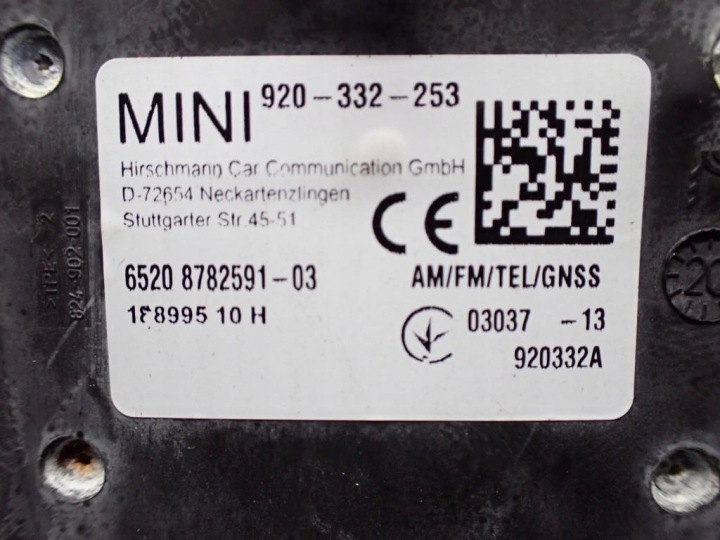 RADIO NAVIGATION NAVI TEXTILE EUROPE MINI ONE F55 F56 F57 20R