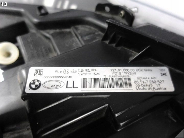 BMW F30 F31 11-15 PHARE XÉNON LED DIRECTIONNELLE DYNAMIC GAUCHE AVANT EUROPE
