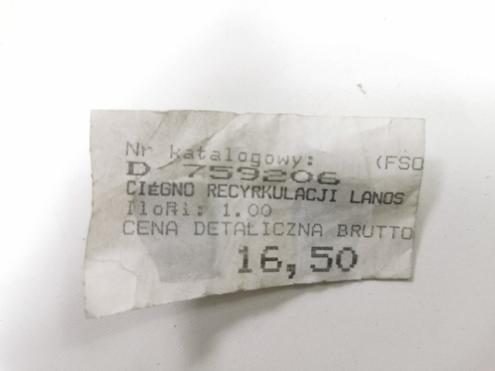 CÂBLE CÂBLE RECYLKULACJI CLIMATISATION DAEWOO LANOS 1997-2002 759206
