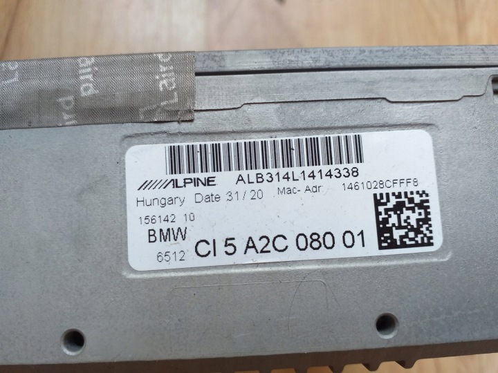 BMW 1 F40 M135I 19- RADIO NAVIGATION 156142 10 CI5A2C08001
