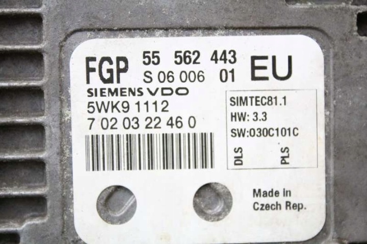 IMMO ORDINATEUR KIT 55562443EU 5WK91112 13193084PB OPEL VECTRA C 2.2