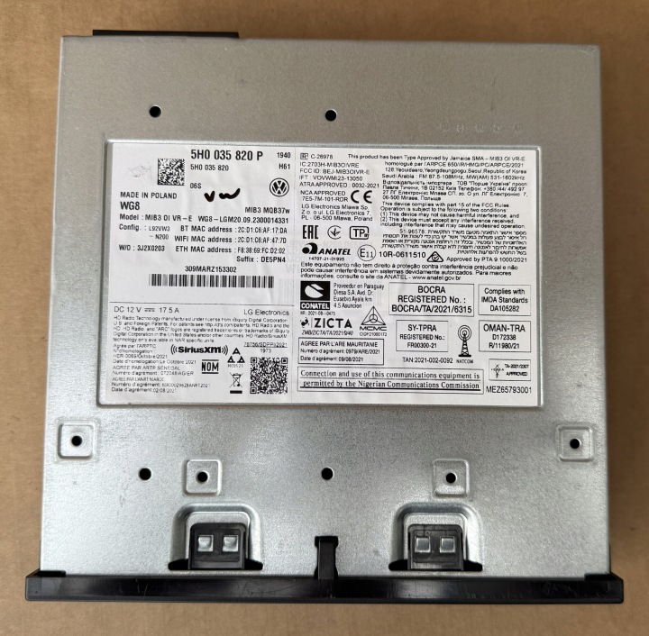 ÉCRAN MONITEUR RADIO MIB3 5H0919605 5H0035820P GOLF 8 VIII