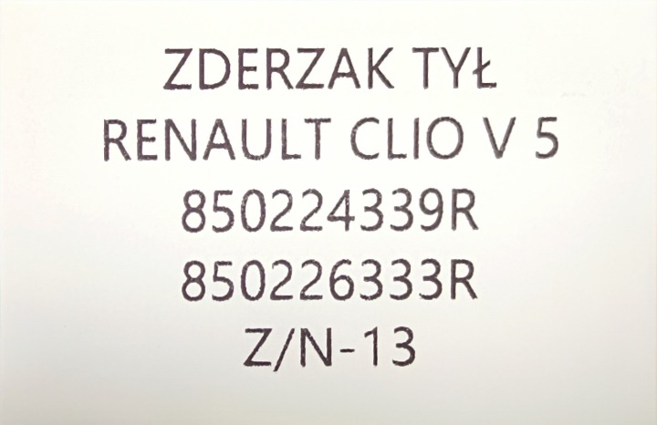 NEUF ORIGINAL PARE-CHOCS ARRIÈRE RENAULT CLIO V 5 2019- 850224339R