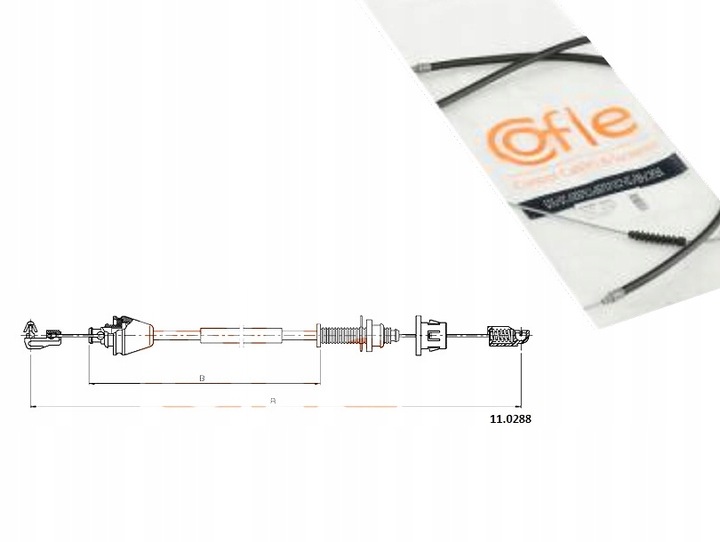 CABLE GAS COFLE 11.0288 RENAULT THALIA-SYMBOL GASOLINA 99-08 882 646 