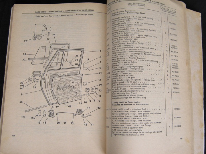 KATALOG PIEZAS DE REPUESTO REPARACIÓN SKODA 100 110 - 1973 DE GAS-GASOLINA 