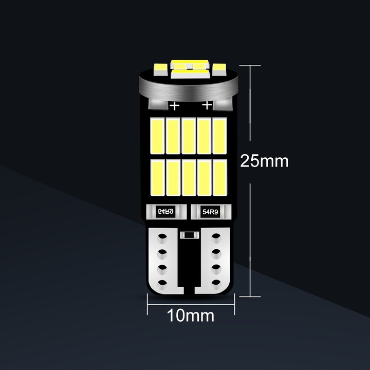 LUZ DIODO LUMINOSO LED W5W T10 AUTÓNOMO INTERIOR 360° 