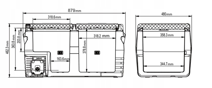 REFRIGERADOR TURÍSTICA KOMPRESOROWA ARIESFROST AF75DZ 