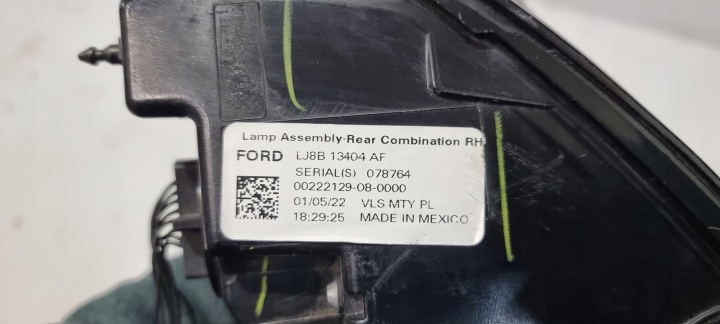 PHARE DROIT ARRIÈRE ARRIÈRE FORD MUSTANG MACH-E 20-