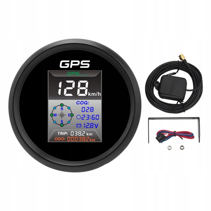 85MM NUMÉRIQUE COMPTEUR DE VITESSE GPS WEZLY MPH KMH RÉTROÉCLAIRAGE LED I4