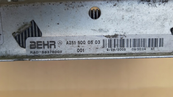ML W164 GL X164 R-KLASA W251 RADIATEUR