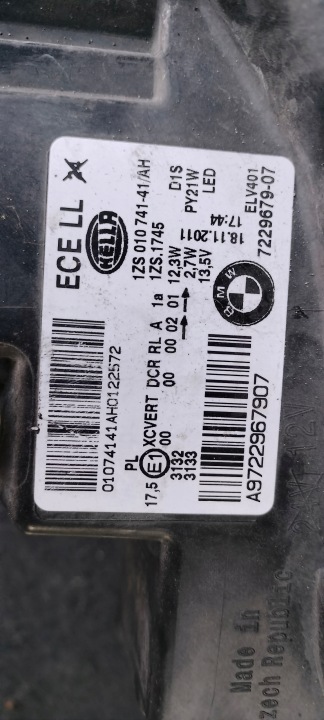 BMW F20 F21 PHARE AVANT GAUCHE XÉNON ROTATIF EUROPE 7229679