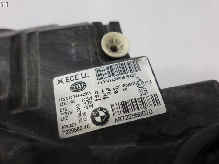 BMW 1 F20 F21 11-14 VFL PHARE XÉNON LED DIRECTIONNELLE DYNAMIC AHL DROITE EUROPE