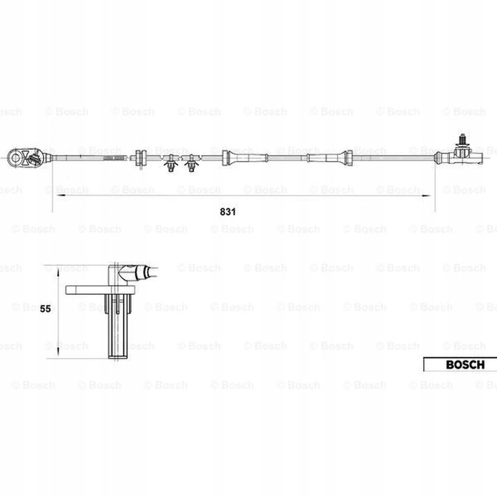 CZUJNIK, VELOCIDAD REVERSIBLE RUEDAS BOSCH 0 265 007 559 