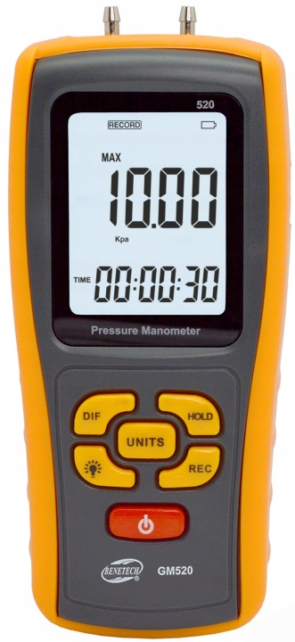 MANOMÈTRE ROZNICOWY NUMÉRIQUE MESURE PRESSION TESTEUR PRESSION 0-0.350BAR