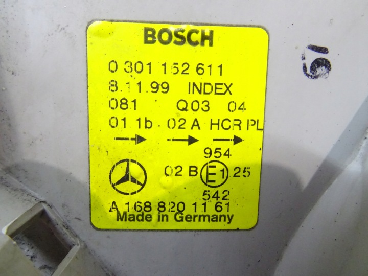PHARE GAUCHE AVANT MERCEDES A CLASSE A1688201161